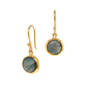 Gold Vermeil Labradorite Earrings - "Golden Dusk"