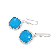 Sterling Silver & Turquoise Doublet Earrings