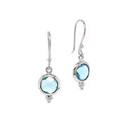 Sterling Silver & Blue Topaz Earrings