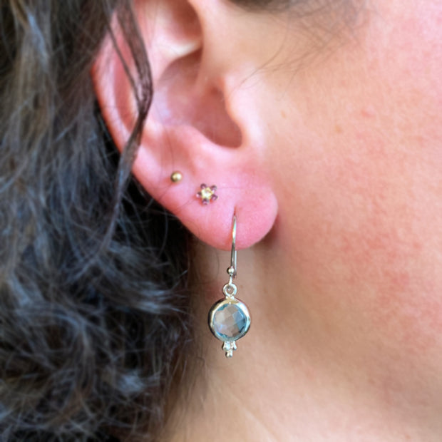 Sterling Silver & Blue Topaz Earrings