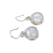 Sterling Silver Large Moonstone Drop Earrings