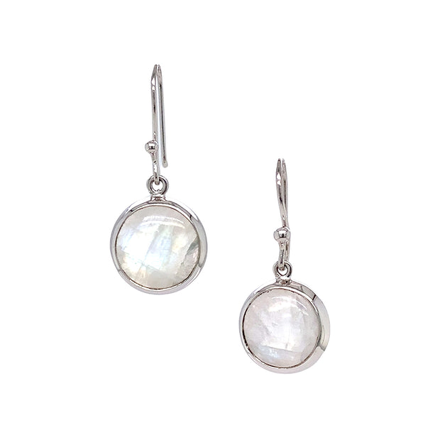 Sterling Silver Large Moonstone Drop Earrings