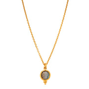 Gold Vermeil Labradorite Necklace - "Gold Dusk"