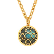 Labradorite & Gold Vermeil Necklace - "Sea Bubbles"