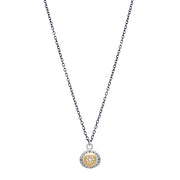 Diamond Two-Tone Gold & Silver Necklace - "Seeds of Harmony"