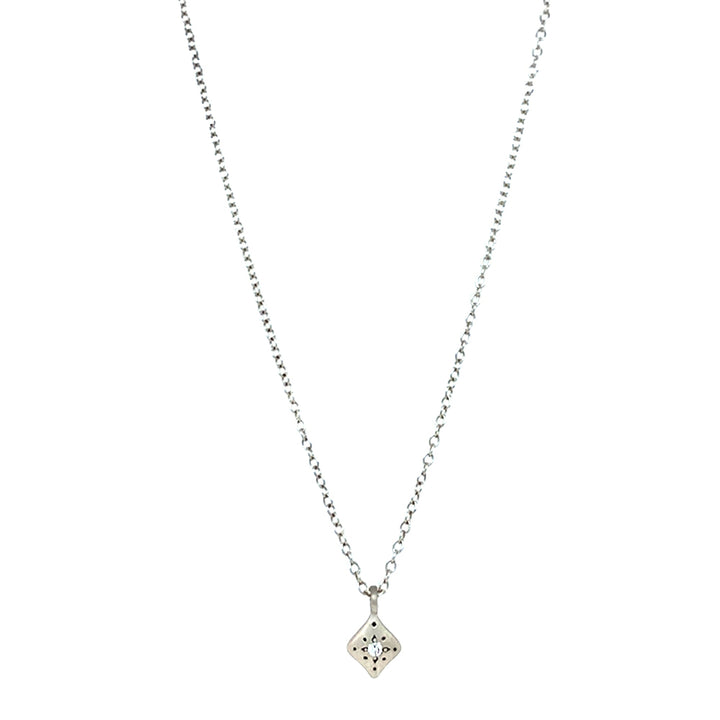 Diamond & Sterling Silver Necklace - "Night Charm"