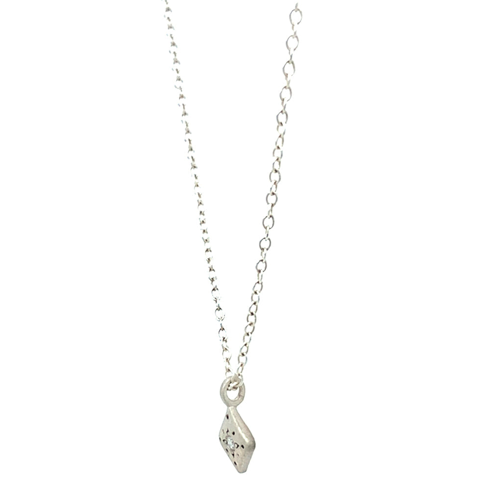 Diamond & Sterling Silver Necklace - "Night Charm"