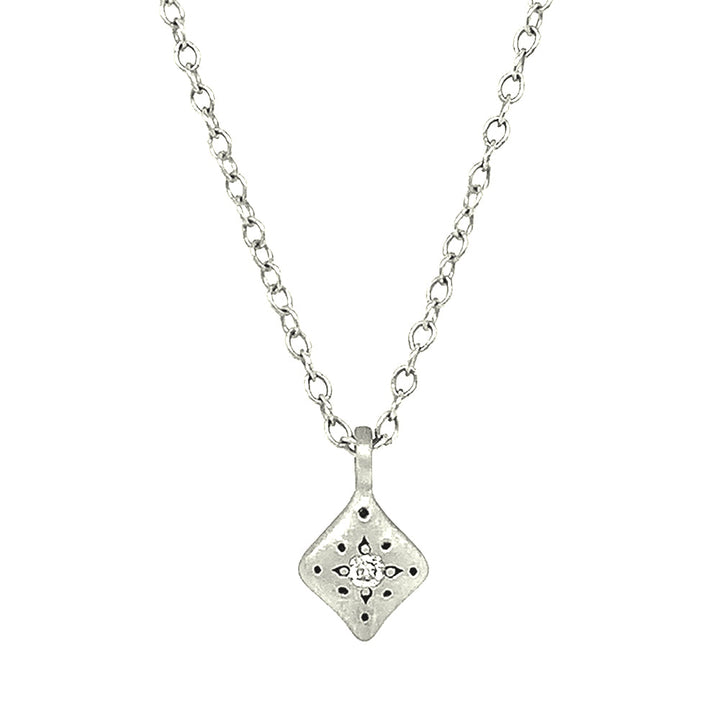 Diamond & Sterling Silver Necklace - "Night Charm"