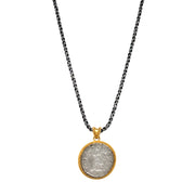 Yellow Gold & Ancient Denarius Coin Pendant - "Caracalla"