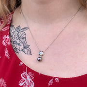 Tahitian Pearl & Diamond Necklace- "Island Bungalow"