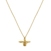 18K Yellow Gold Necklace - "Teeny Tiny Bumblebee"