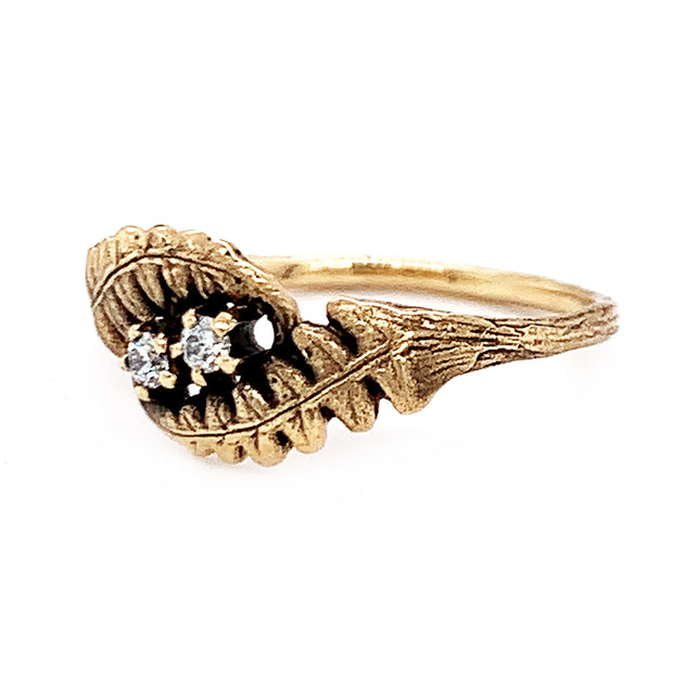 14K Yellow Gold and Diamond Ring - "Fernfinity"