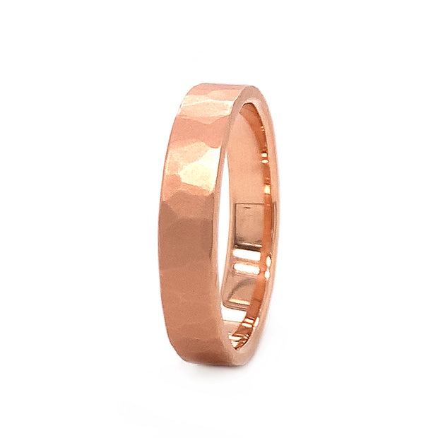 Matte and Burnished Rose Gold Band