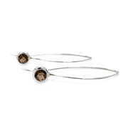 Montana Smoky Quartz & Sterling Silver Earrings - "Twilight"