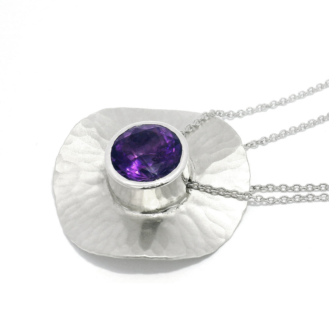 Montana Amethyst & Sterling Silver Necklace - "Oasis"