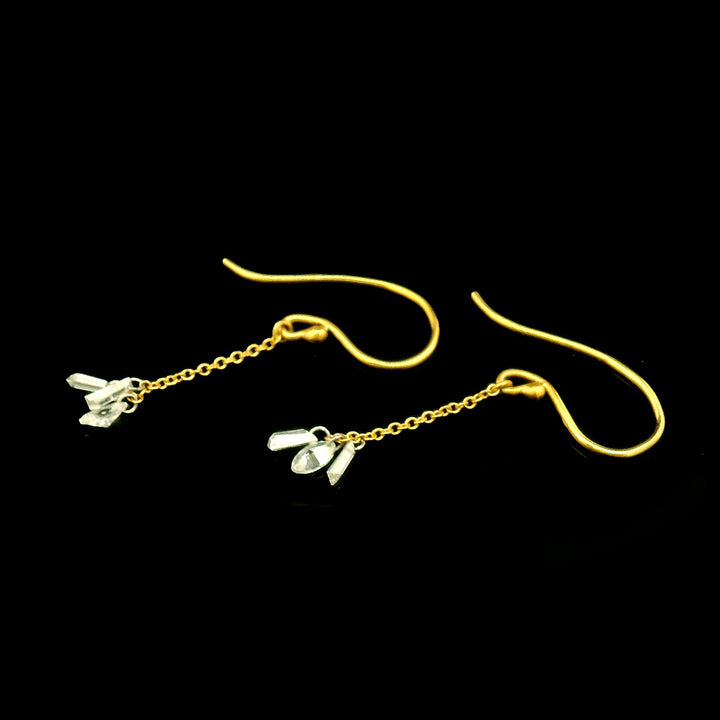 Marquise & Baguette Diamond Cluster Drop Earring