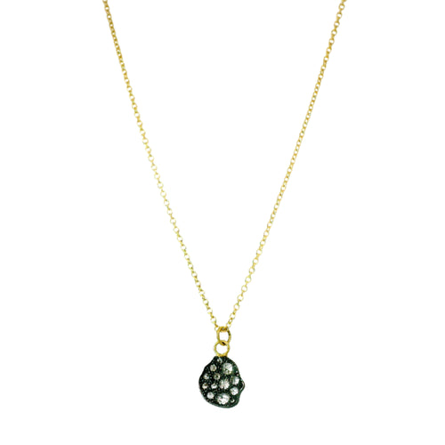 Diamond Necklace in Silver and Gold - "Meteor"
