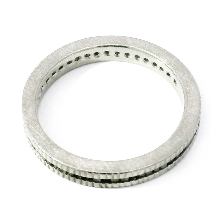 Todd Reed Palladium Raw Diamond Cube & Round Brilliant Eternity Band