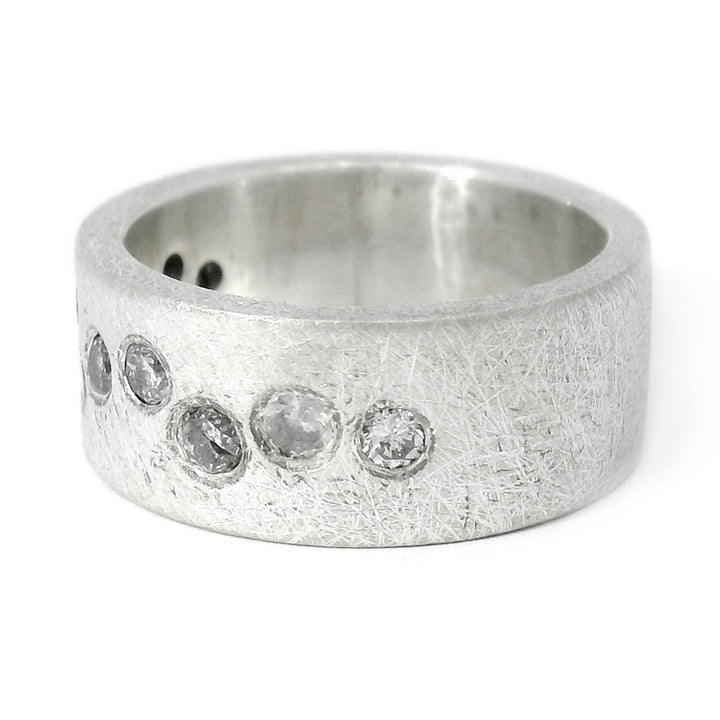 Todd Reed Sterling Silver & Diamond Band - "Scatter"
