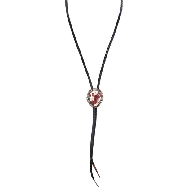 Anna Begay Jasper and Sterling Silver Bolo on Braided Leather [102]