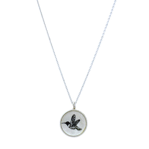 Sterling Silver Hummingbird Necklace - "Little Joy"