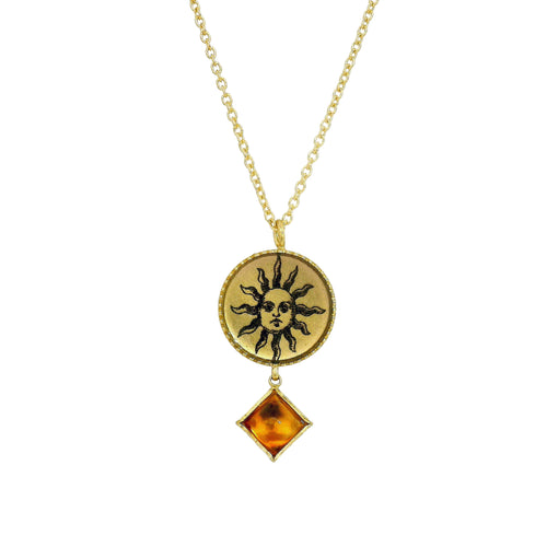 Citrine Pendant Necklace - "Pocketful of Sunshine"