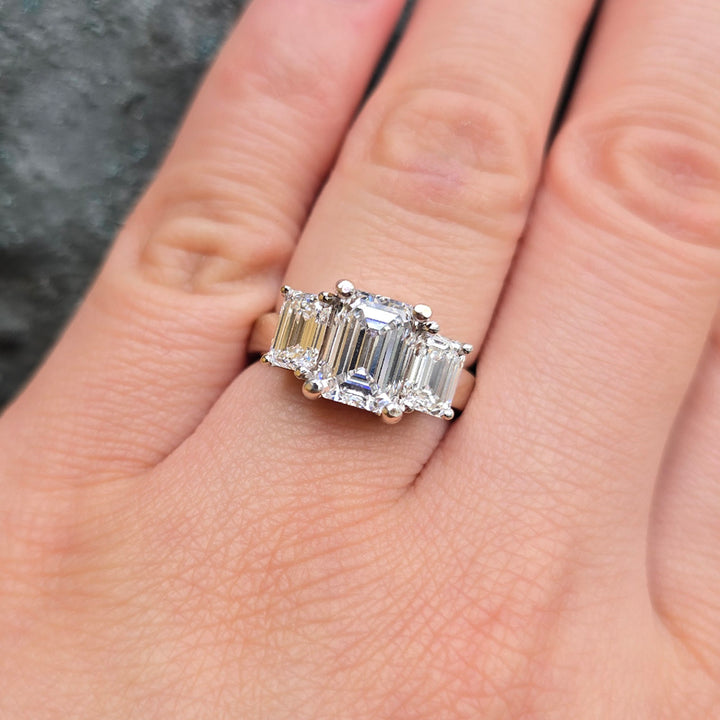 Estate Lab Grown Diamond & White Gold Ring - "Auda"