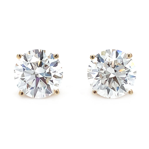 Lab Grown Diamond Stud Earrings - 4.13ctw