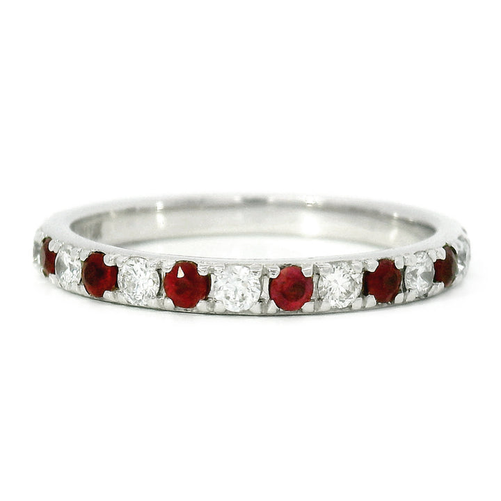 Ruby, Diamond & White Gold Ring - "Cadence"
