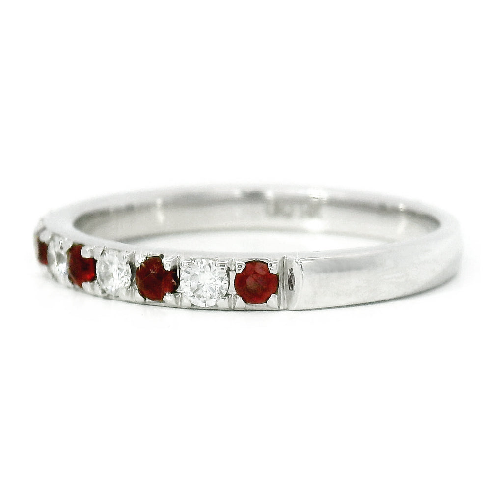 Ruby, Diamond & White Gold Ring - "Cadence"