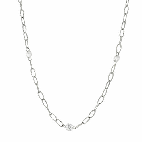 Diamond & Platinum Link Necklace - "Medina Orbit 5"