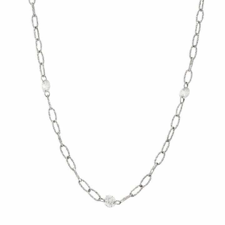 Diamond & Platinum Link Necklace - "Medina Orbit 5"