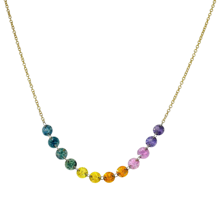 Rainbow Montana Sapphire Necklace - "Pride of Montana"