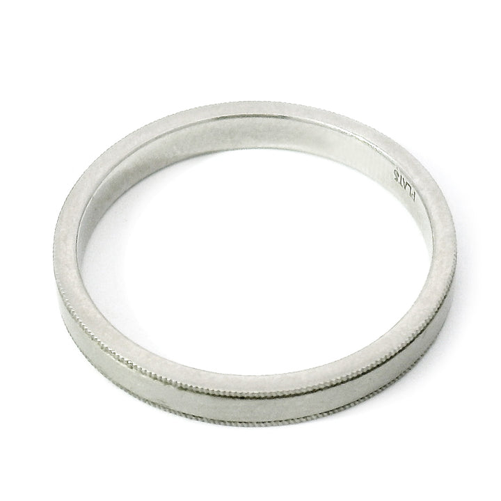 Platinum Band with Milgrain Detail