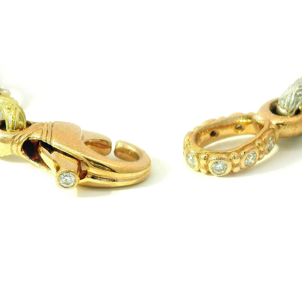 Diamond, Gold, & Platinum Three-Tone Bracelet - "Victorian"