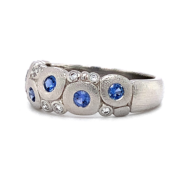 Montana Yogo Sapphire & Diamond Platinum Domed Ring - "Candy"