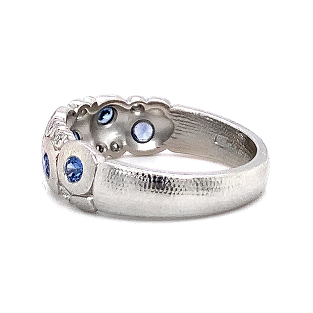 Montana Yogo Sapphire & Diamond Platinum Domed Ring - "Candy"