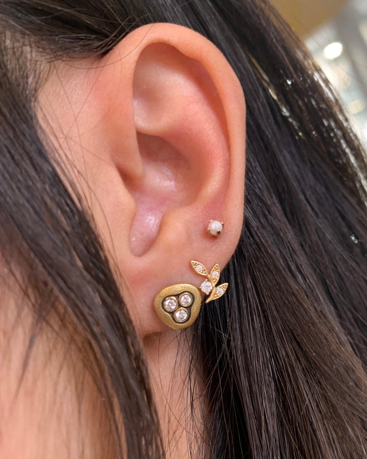 Diamond Stud Earrings - "Swirling Waters"