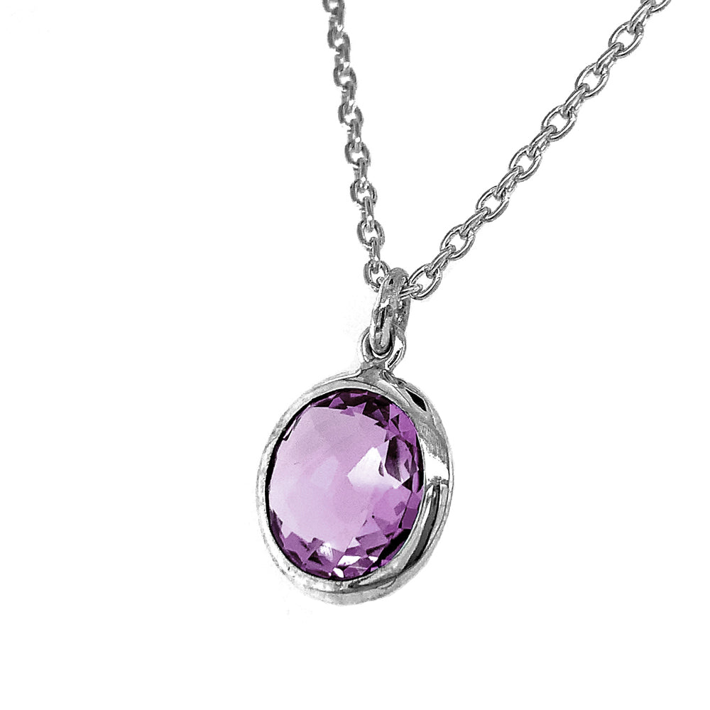 Sterling silver amethyst purchases necklace