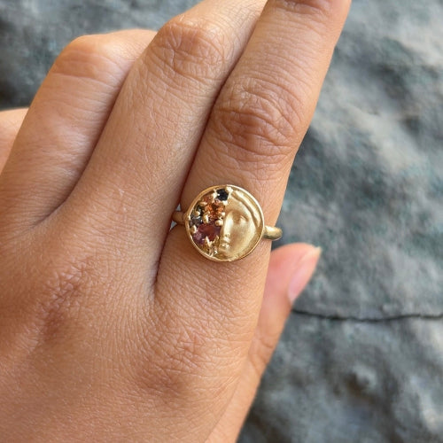 One-of-a-Kind Sapphire & Yellow Gold Ring - "Gold of Memories"