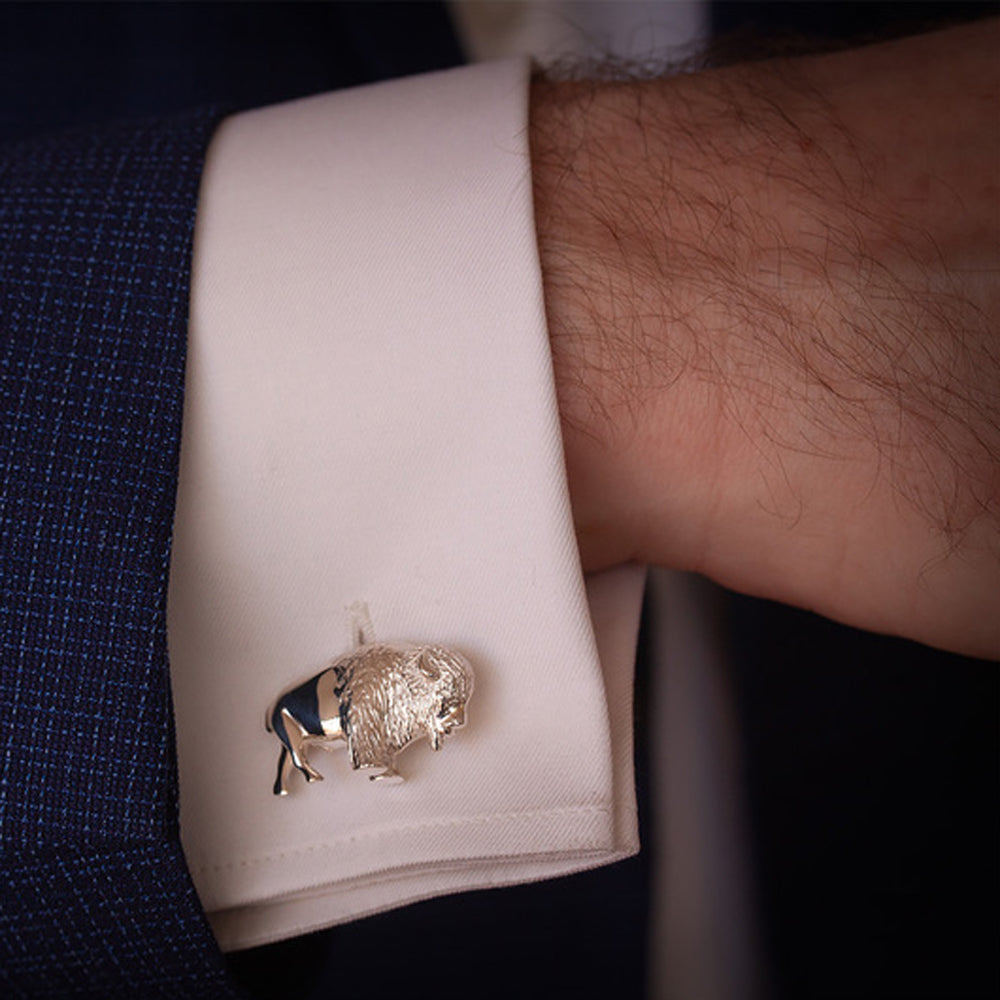 Sterling Silver Cufflinks - "Bison"