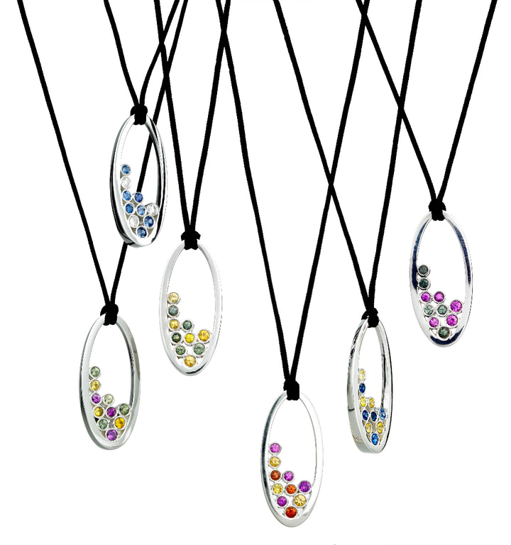 Montana Sapphire Bubble Necklace - "Waterfall"