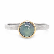 Yellow Gold and Sterling Silver Montana Sapphire Ring - "Once in a Blue Moon"