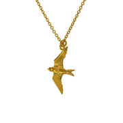 Gold Vermeil Necklace - "Flying Swallow"