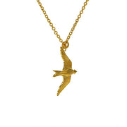 Gold Vermeil Necklace - "Flying Swallow"