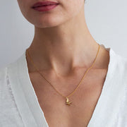 Gold Vermeil Necklace - "Flying Swallow"