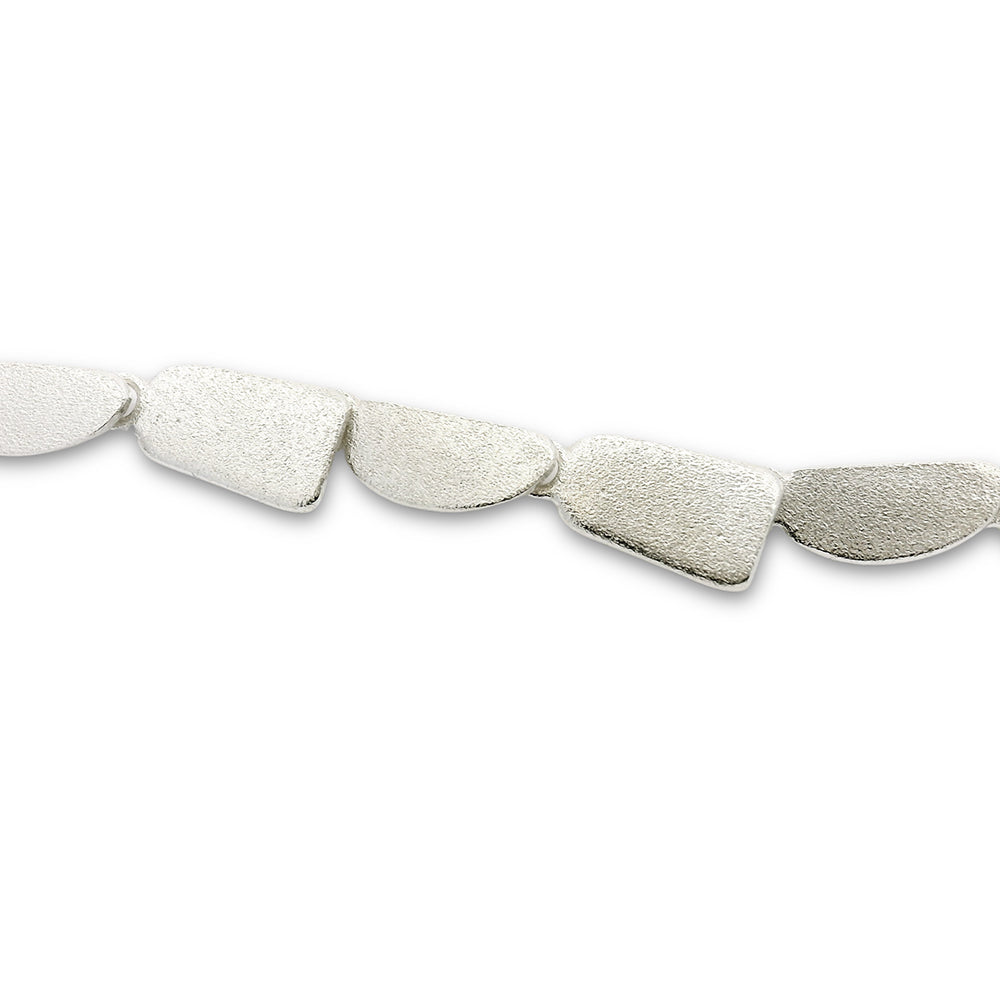 Sterling Silver Geometric Necklace - "Sand"