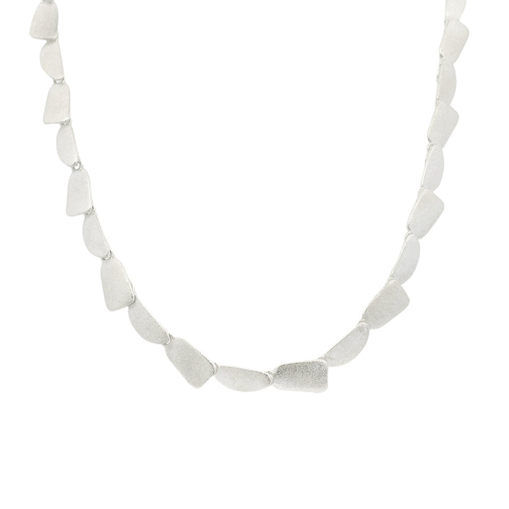 Sterling Silver Geometric Necklace - "Sand"
