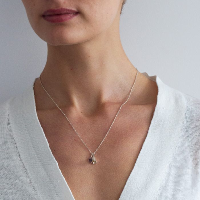 Iolite & Sterling Silver Necklace - "Little Bluebell"