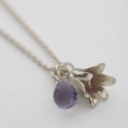 Iolite and Sterling Silver Necklace - "Little Bluebell"